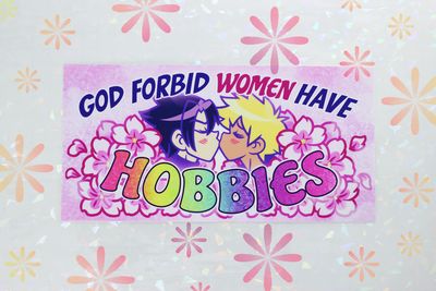 WOMEN&#39;S HOBBIES BUMPER STICKER
