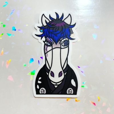 EVIL AND INTIMIDATING HORSE STICKER