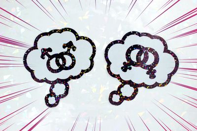 GAY THOUGHTS GLITTER STICKERS