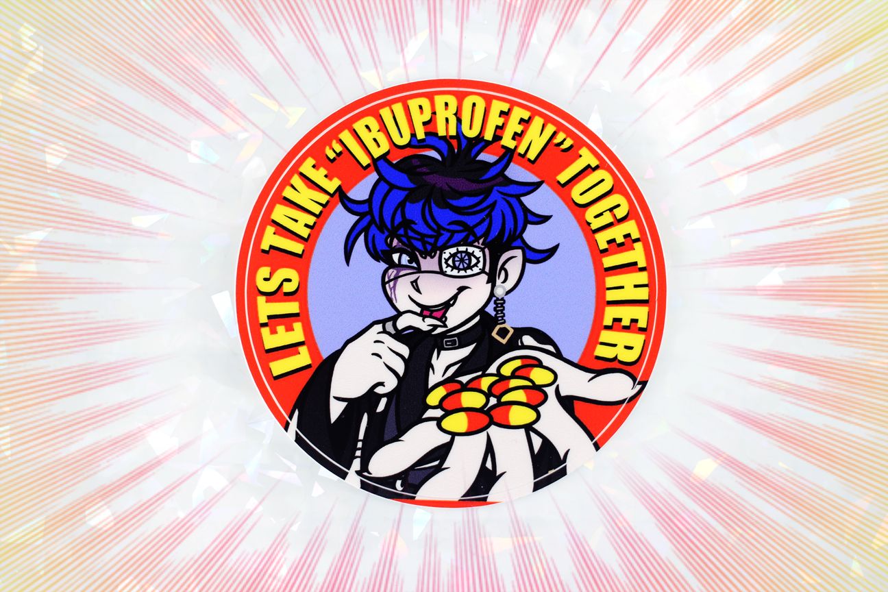 "IBUPROFEN" STICKER