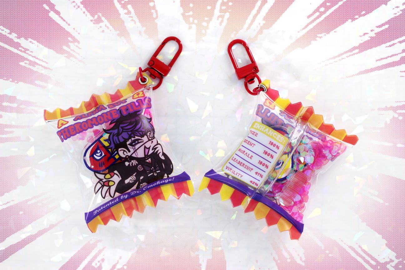 YAOI CANDY KEYCHAINS (DR. OMOKAGE'S ALPHA RUT PHEROMONE PILLS)