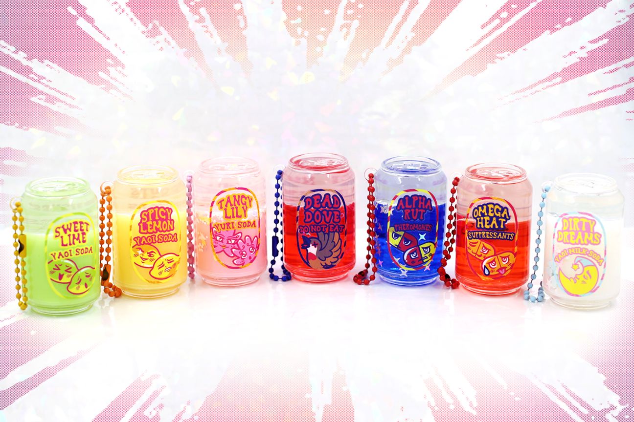 YAOI SODA LIQUID KEYCHAINS