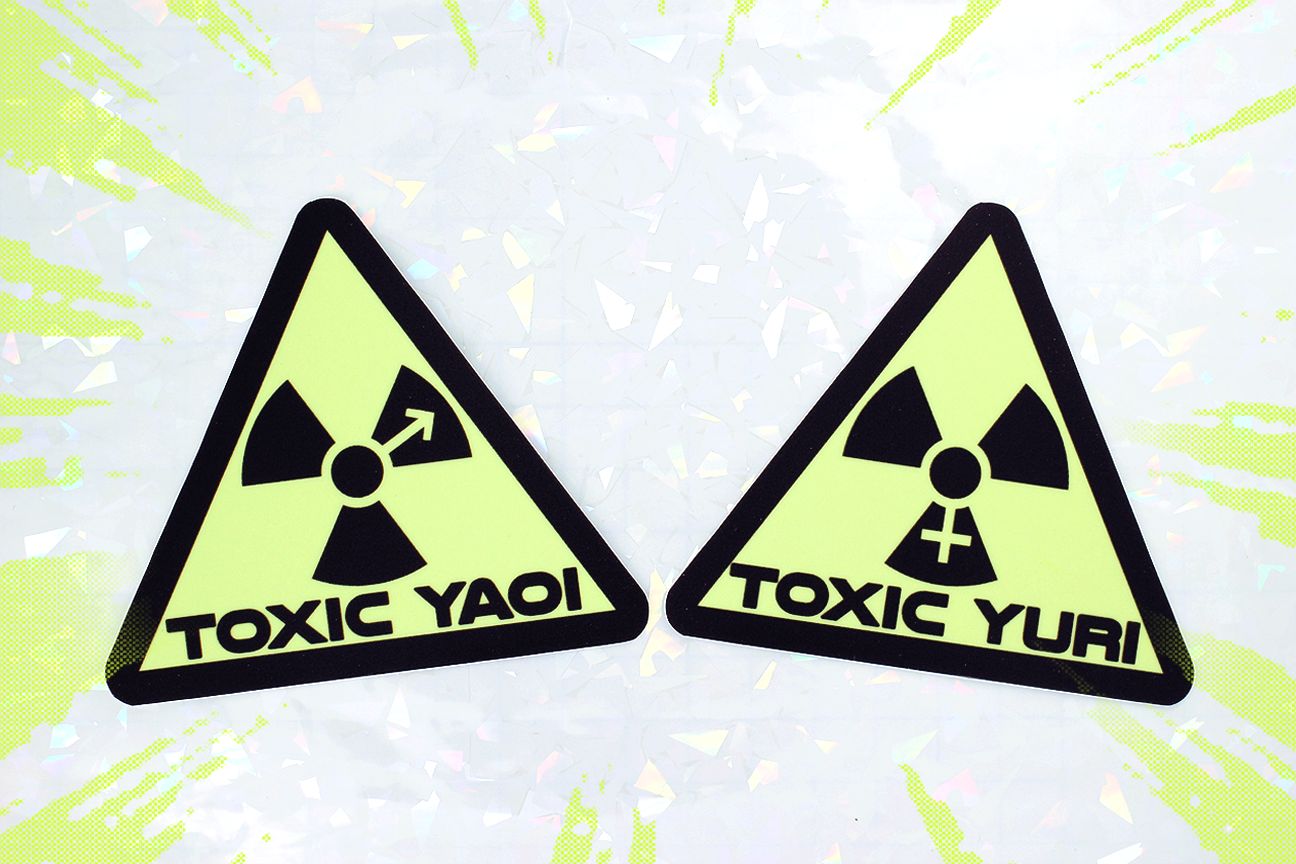 TOXIC YAOI AND YURI GLOW IN THE DARK STICKERS