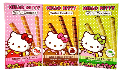 Sanrio Hello Kitty Wafer Cookies (Chocolate, Strawberry &amp; Green Tea)