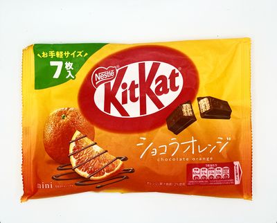 Japanese KitKat Chocolate Orange Flavor 1 Bag (10 Individually Wrapped Bars) Kit Kat Exclusive and Limited Edition