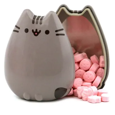 Pusheen Sweets! Cat Strawberry Treat-Shaped Candy in  Metal Tin