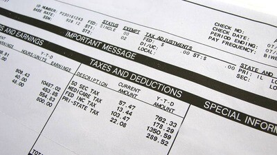 Pay Stub Earning Statement Payroll