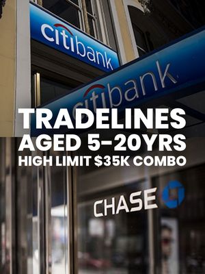 TRADELINES AGED 5-20YRS HIGH LIMIT $35K COMBO