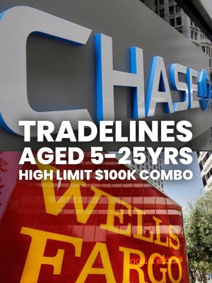 TRADELINES AGED 5-25YRS HIGH LIMIT $100K COMBO