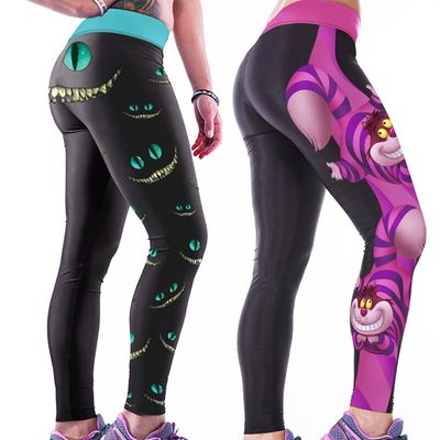 Women&#39;s 3D Cartoon Cat Digital Printed Sports Yoga Gym Pants
