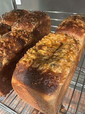 Smoked Cheddar &amp; Chive Sourdough Bread