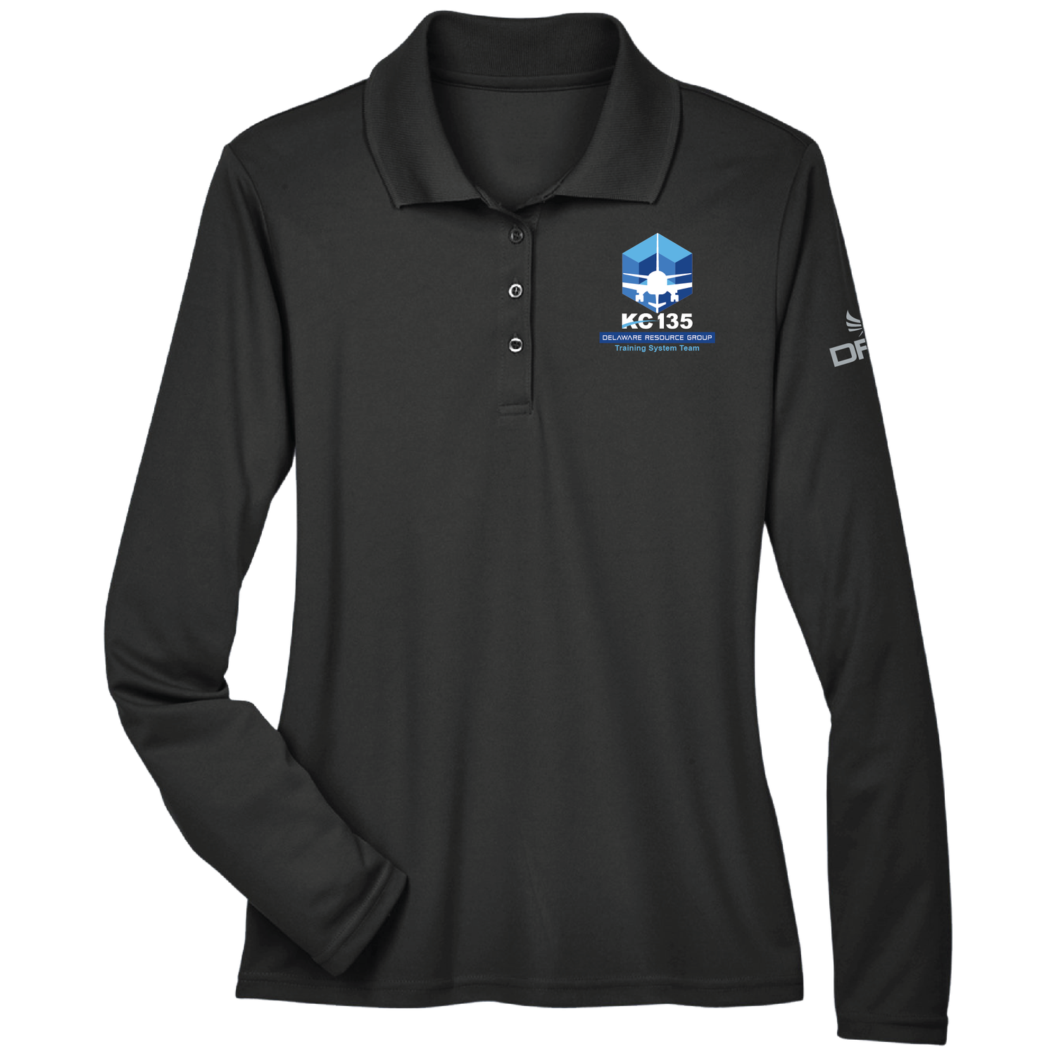 KC-135 Ladies Pinnacle Performance Long Sleeve Pique Polo