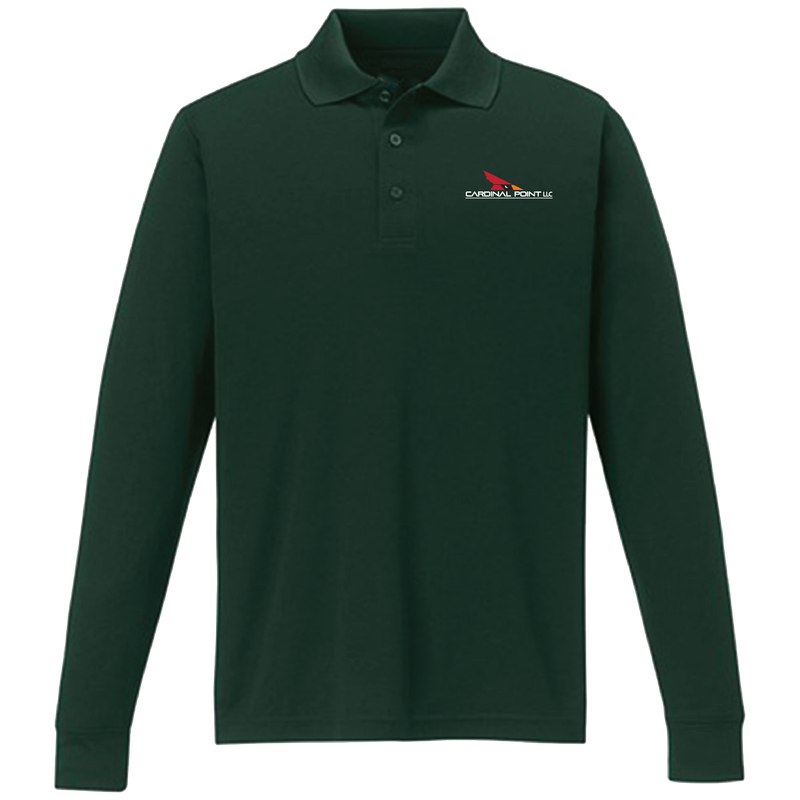Cardinal Point Core365 Men&#39;s Pinnacle Performance Long-Sleeve Polo