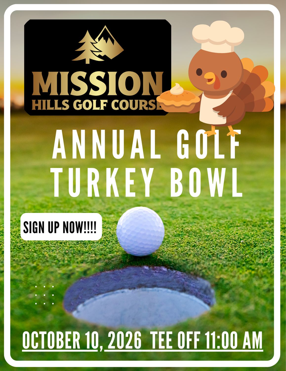 Turkey Bowl Golf Tournament Entry Fee
