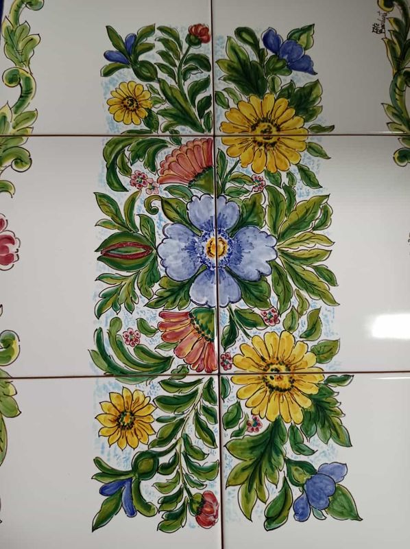 Pannello decorativo in ceramica, piastrelle 20x20