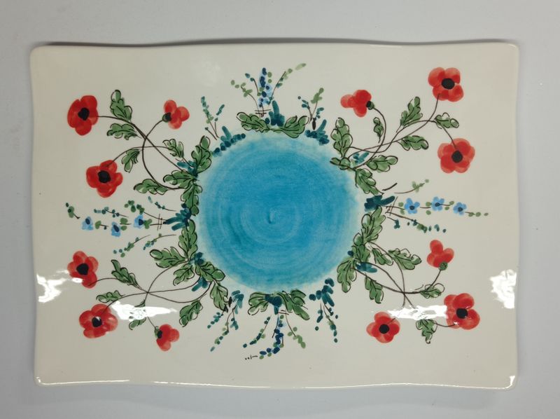 vassoio ondulato rettangolare 29X20 cm