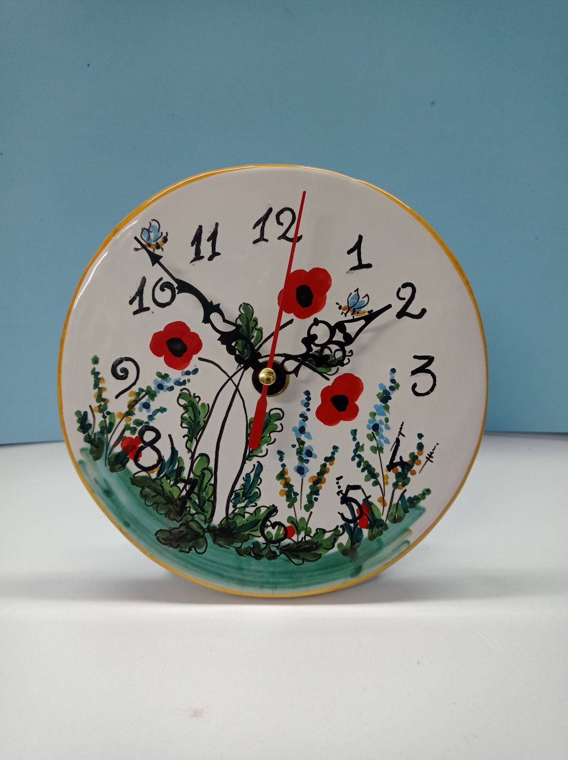Orologio da tavolo, diametro 16 cm.