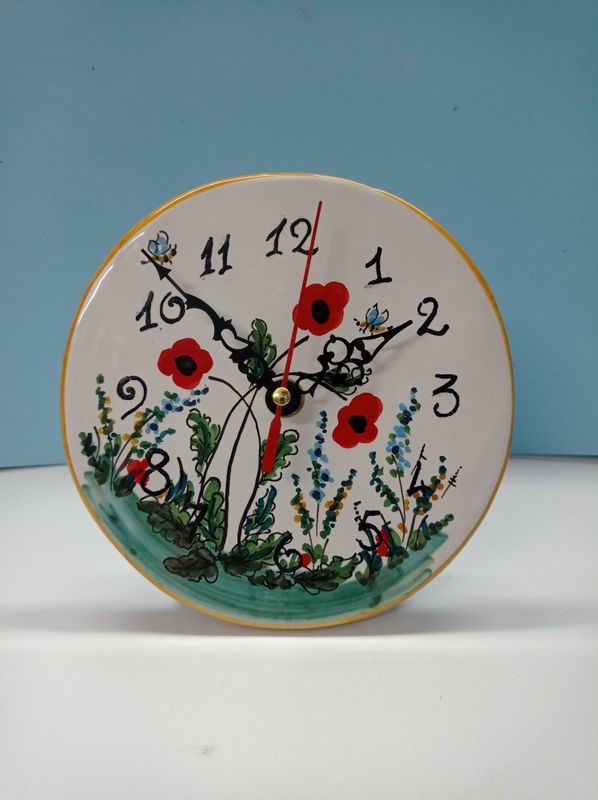 Orologio da tavolo, diametro 16 cm.