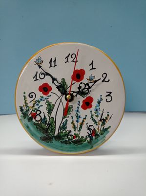 Orologio da tavolo, diametro 16 cm.