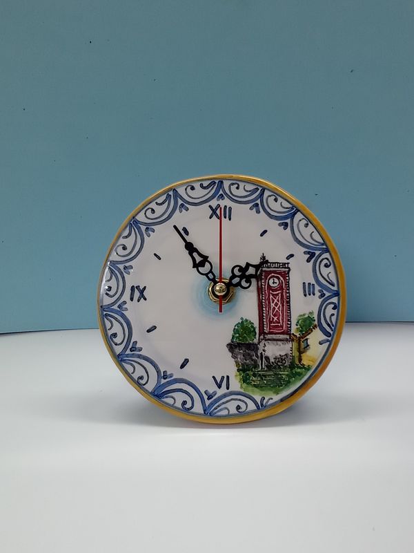 Orologio da tavola, riproduzione dell&#39;Orologio della Costa di Rionero, diametro 13 cm