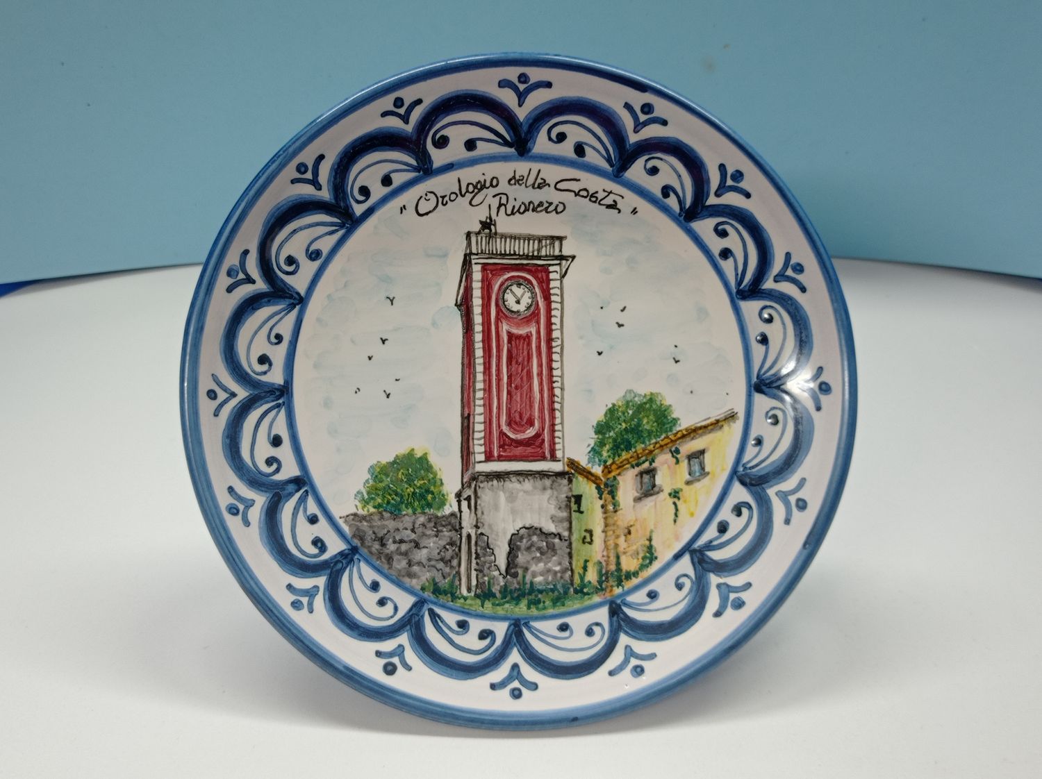 Piatto decorativo da parete, souvenir &quot;Orologio della Costa&quot;, cm 20