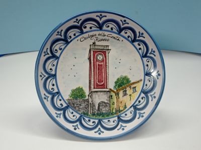 Piatto decorativo da parete, souvenir &quot;Orologio della Costa&quot;, cm 20