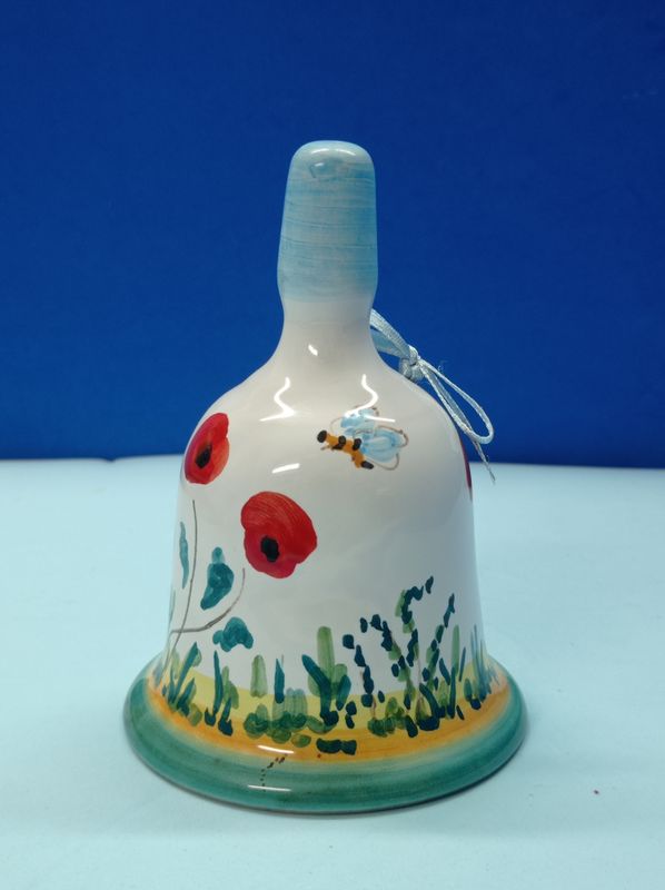 Campanella in maiolica, h. 12 cm.,