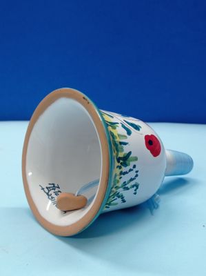 Campanella in maiolica, h. 12 cm.,
