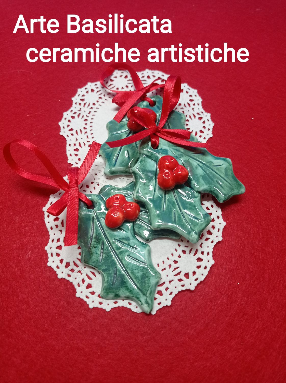 Decorazione ad agrifoglio o segnaposto