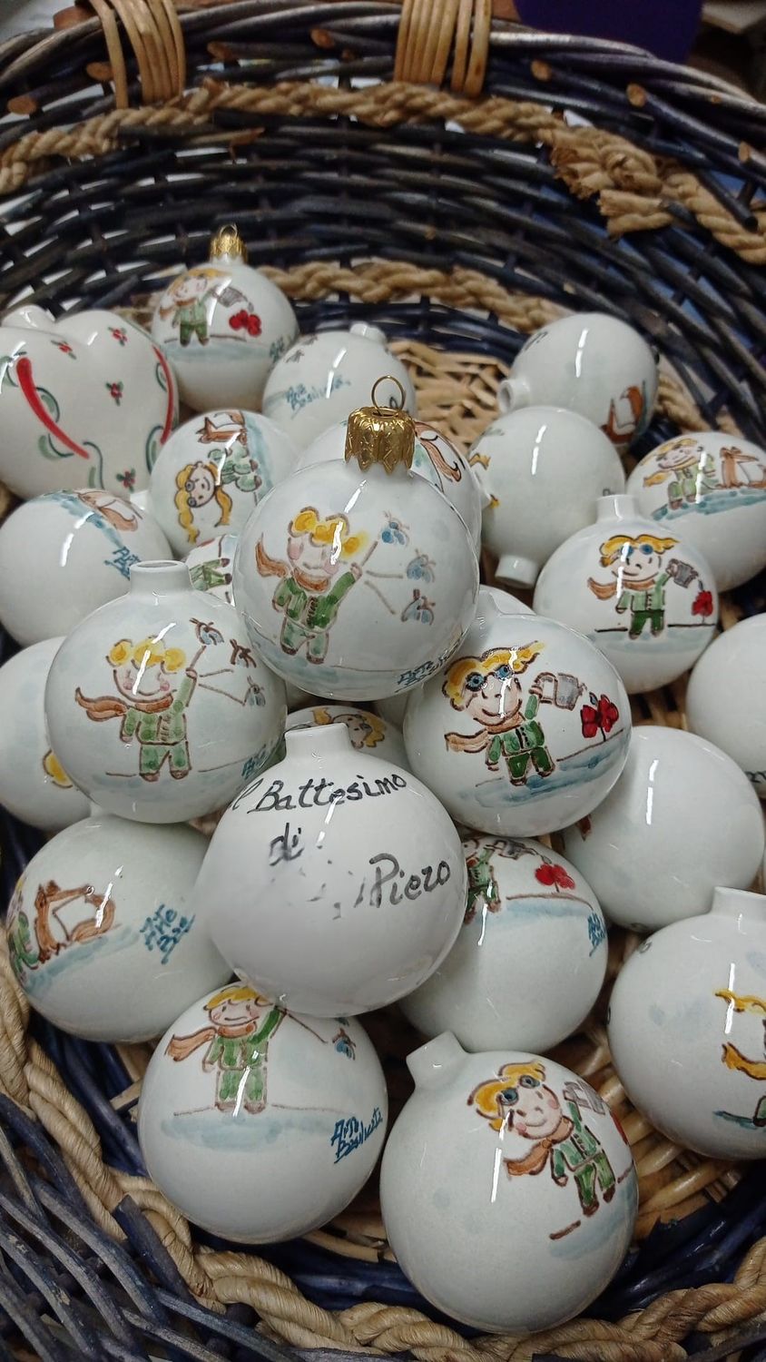 Palline per eventi (nell&#39;esempio: battesimo di piero)