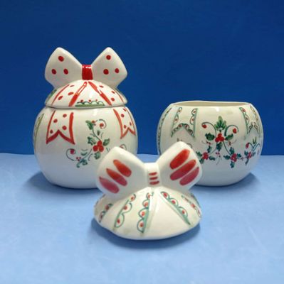 Portagioie con coperchio, decorato a mano