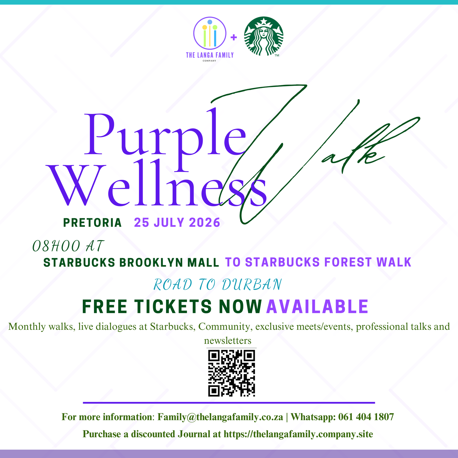Pretoria- Purple Wellness Ticket