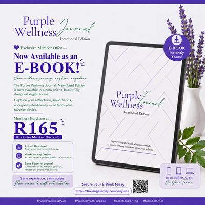 E-BOOK Purple Wellness Journal: Intentional edition, 12 months