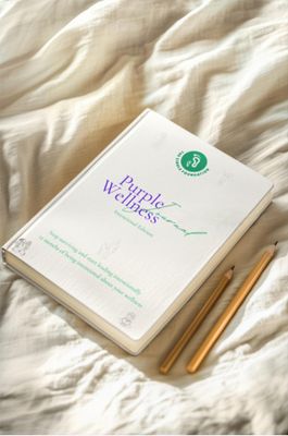 Purple Wellness Journal: Intentional edition X The Zinhle foundation Partner cover (12 months)