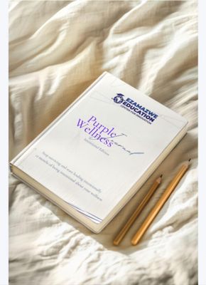 Purple Wellness Journal: Intentional edition X Ezamazwe Education Partner cover (12 months)
