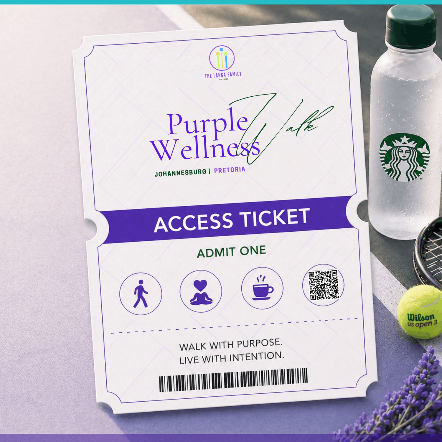 Starbucks Purple Wellness Walk ticket/membership