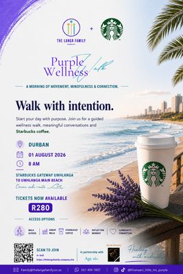 DURBAN- Starbucks Purple Wellness Walk ticket