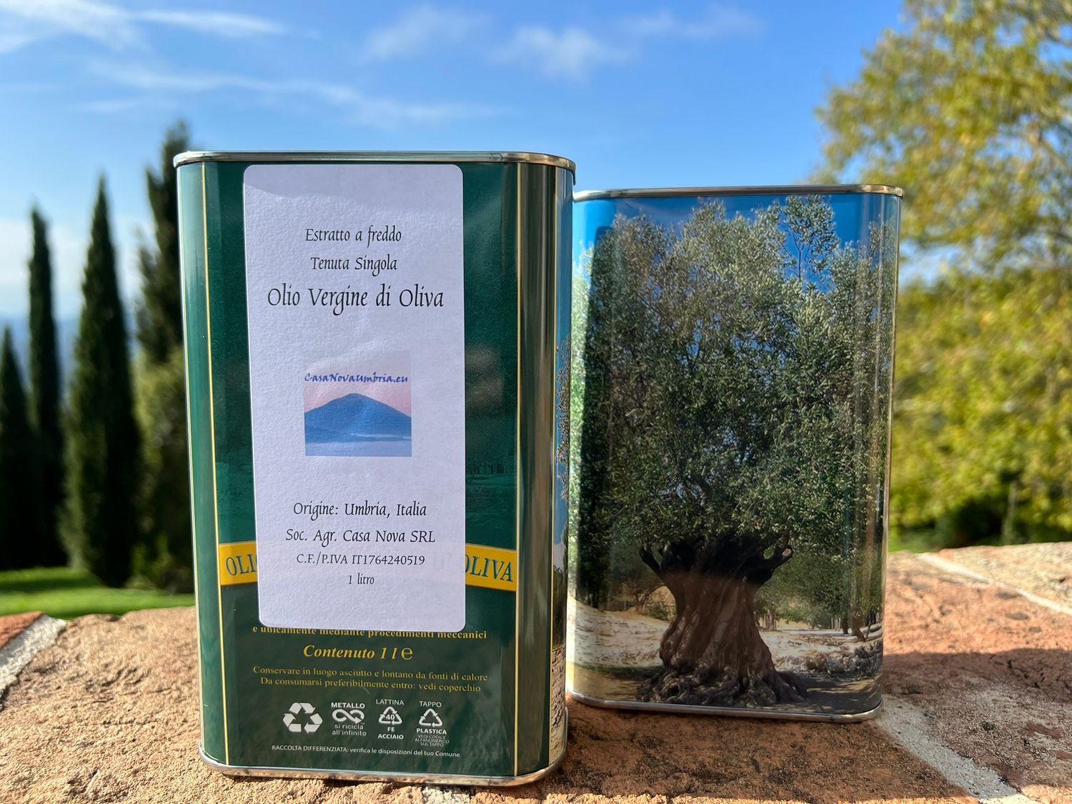 2025 harvest Casa Nova SRL virgin olive oil - 1 litre tin/Raccolto 2025 olio vergine di oliva - 1 litro