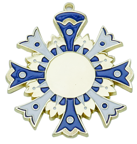 22408BW - Sternorden Blau/Weiß - 7 cm