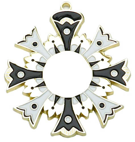 22408SW - Sternorden Schwarz/Weiß - 7 cm