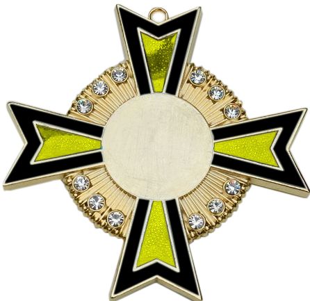 592012SG - 3D Sternorden - Schwarz/Gelb - 7,2 cm 592012SG - 3D Sternorden - Schwarz/Gelb - 7,2 cm