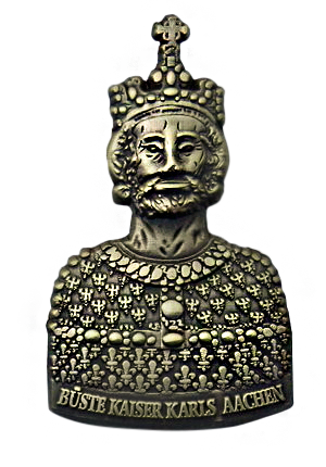862013AG - Pin Büste Kaiser Karl in 3D 862013AG - Pin Büste Kaiser Karl in 3D
