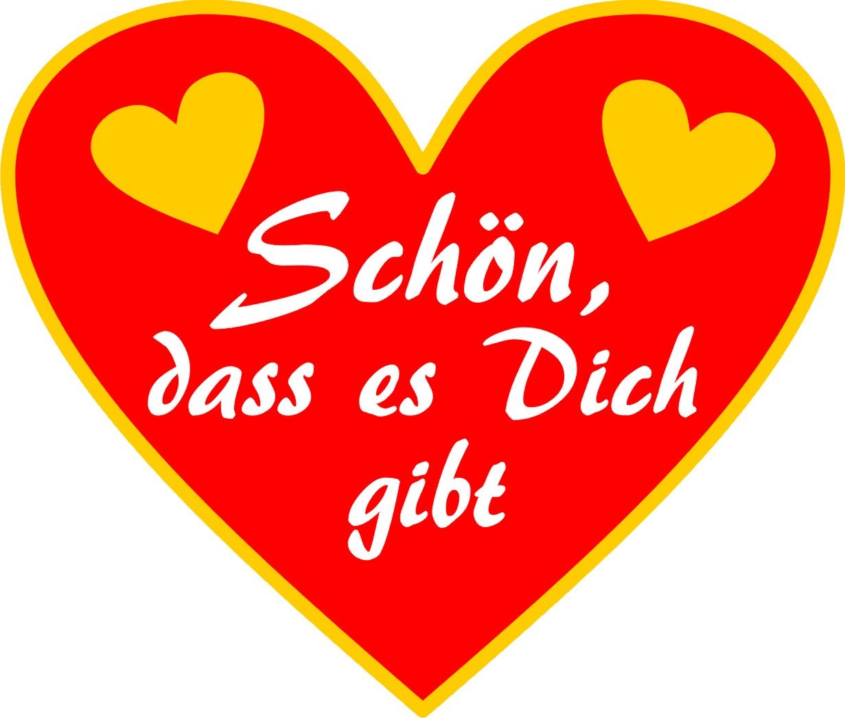 Schön, dass es Dich gibt - Herzpin 3 cm