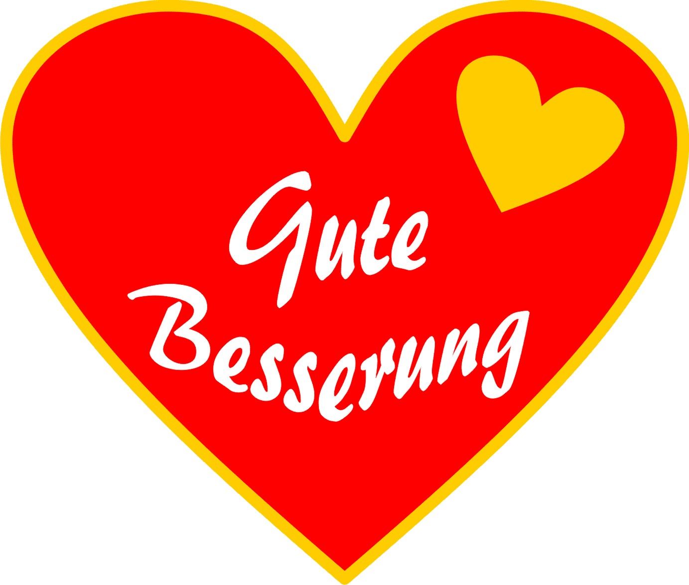 Gute Besserung - Herzpin 3 cm