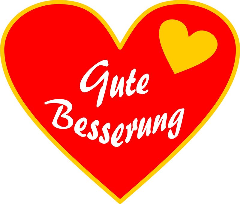 Gute Besserung - Herzpin 3 cm Gute Besserung - Herzpin 3 cm