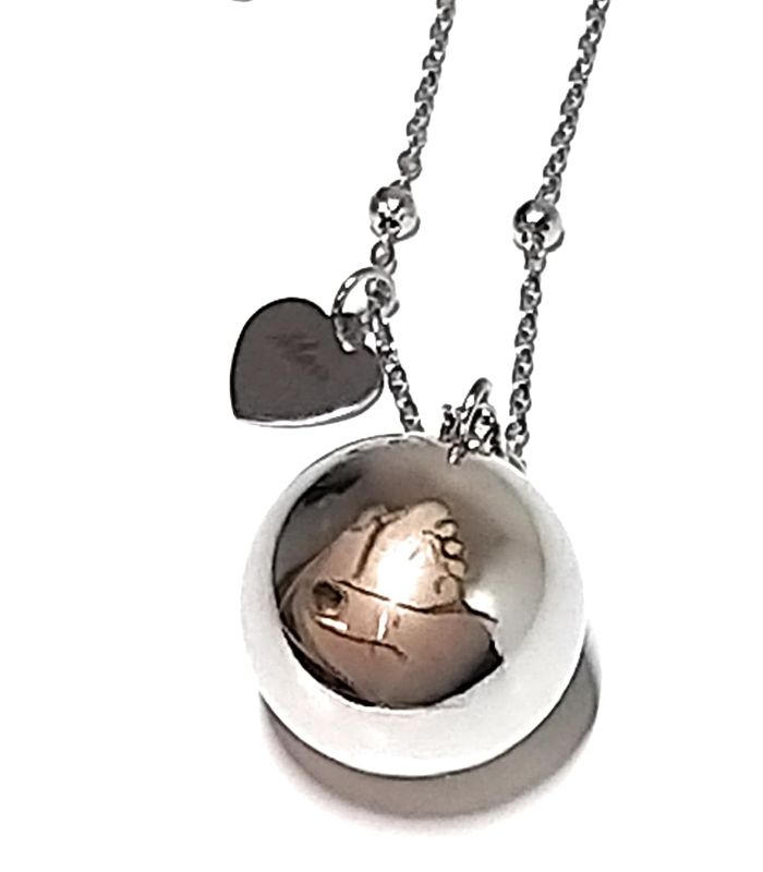 Collana donna con pendolo richiamo degli angeli con incisione laser