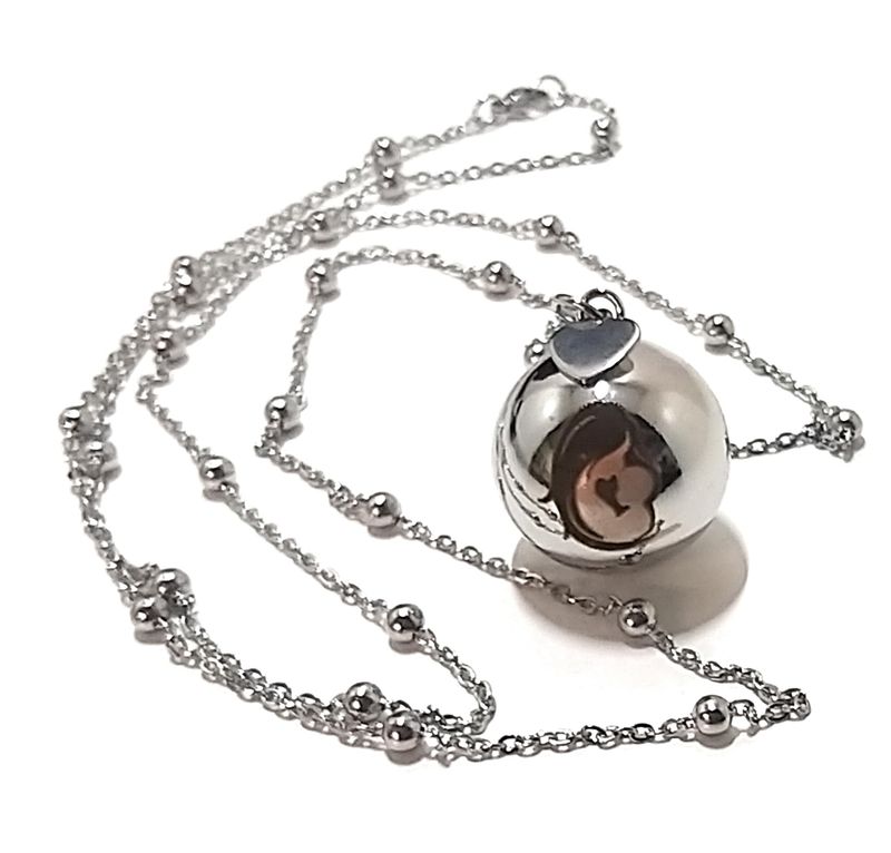 Collana donna con pendolo richiamo degli angeli con incisione laser