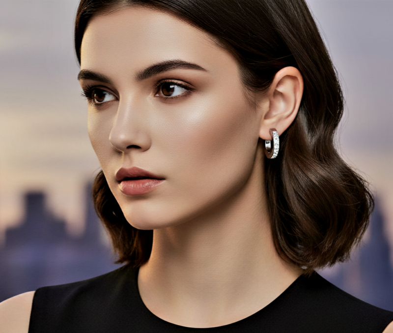 Orecchini a cerchio unisex 15mm argento