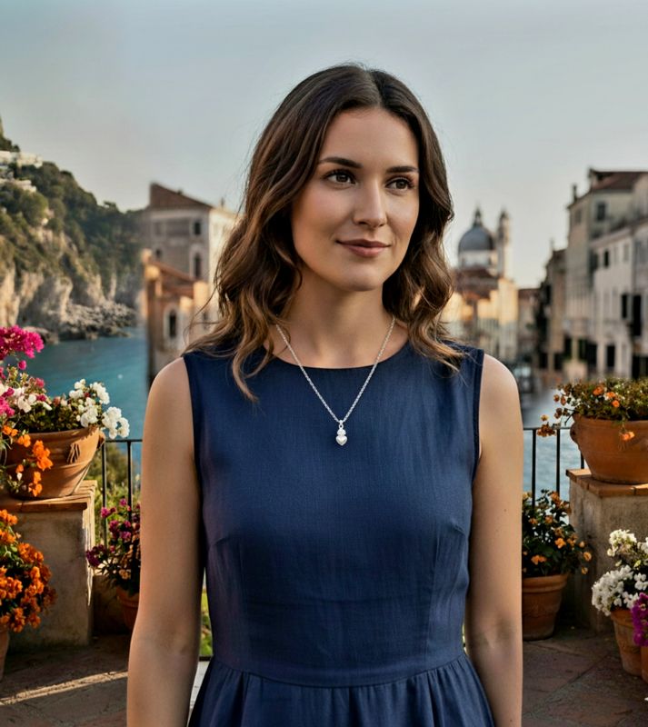 Collana donna con cuore sacro