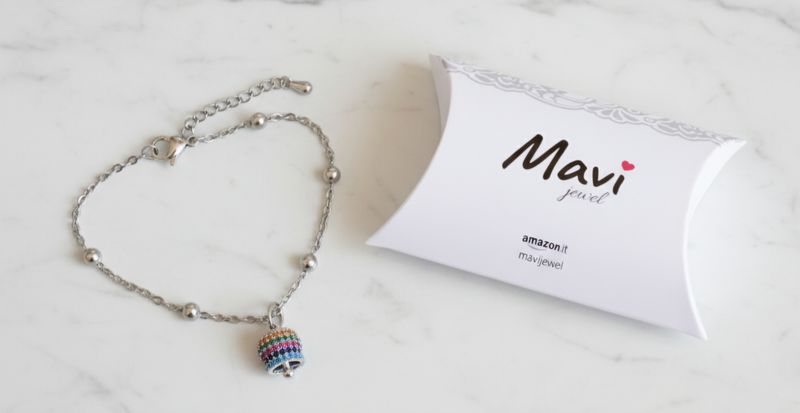 Bracciale donna con campanella portafortuna